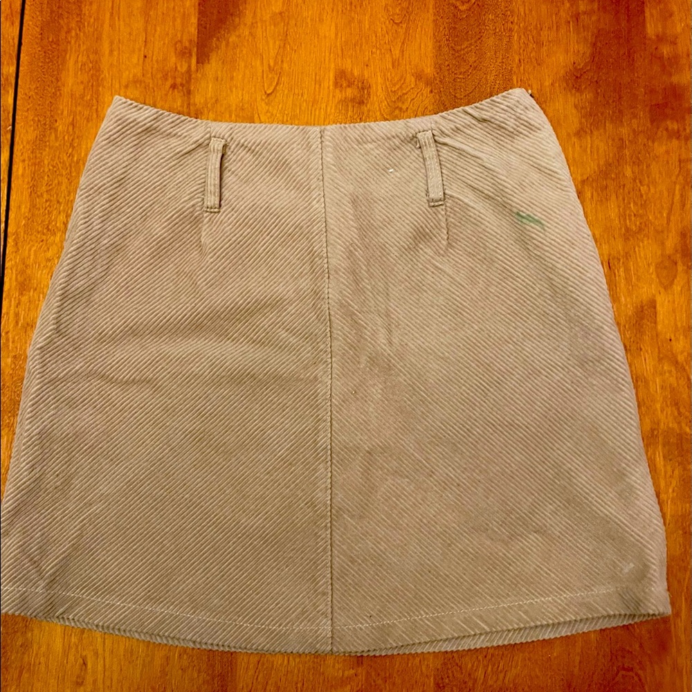 Denim brand taupe mini skirt